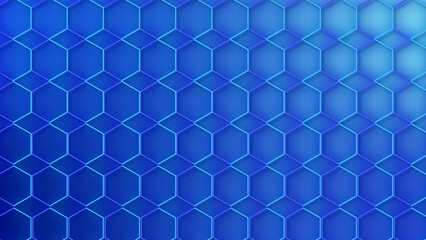 Fototapeta na wymiar luxury abstract geometric futuristic hexagon background loop. Trendy sci-fi neon-colored bg for cyberspace, films, screensaver, wallpaper. Seamless clean and glossy technology bg.