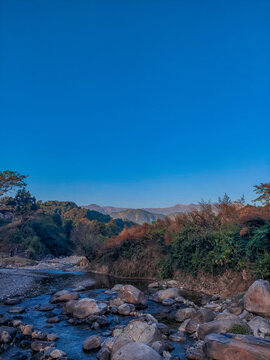 mountain river landscape verticle