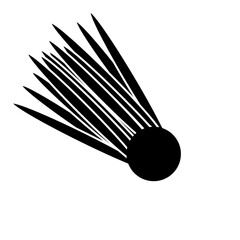 Comet icon on white.