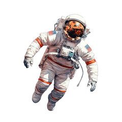 Astronauta, bez tła, wygenerowane przez AI - obrazy, fototapety, plakaty