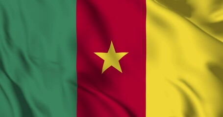 Cameroon flag. Cameroon flag background. 4k 60fps