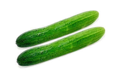 Cucumber isolated on white background, fresh cucumbers