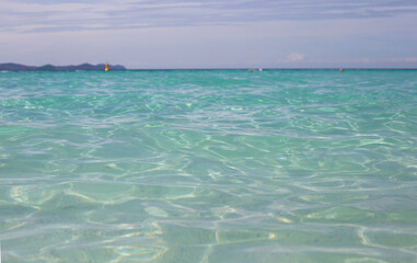 Blue sea water surface texture. Blue ocean summer
