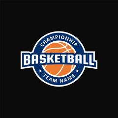 Fototapeta na wymiar Basketball logo vector illustration design.