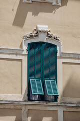 Obraz premium Typical wooden green shutters on the French Riviera, south of France