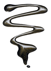 nail varnish squiggle swatch isolated on white