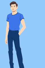 flat illustration of a man