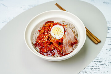 kodarinaengmyeon, Korean Cold Buckwheat Noodles with Half-dried Pollak food