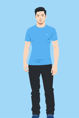 Fototapeta premium flat illustration of a man