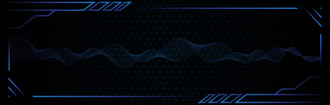 blue neon background panel