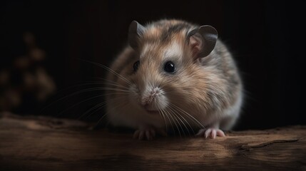 hamster in woods by generative ai