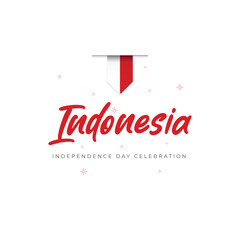 Indonesia independence day banner template