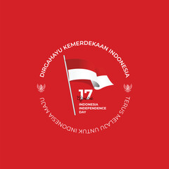 Indonesia independence day banner template