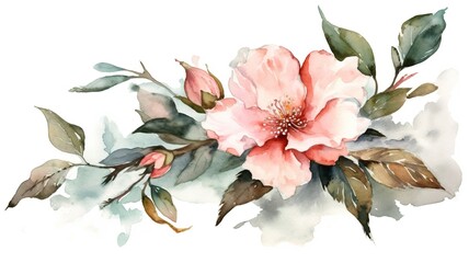 beautiful picture of colorful flowers painted with watercolors