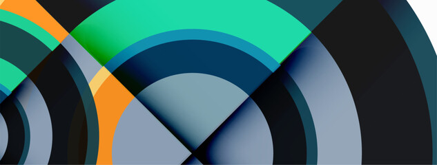 Fototapeta premium Circle trendy minimal geometric abstract background. Vector Illustration For Wallpaper, Banner, Background, Card, Book Illustration, landing page