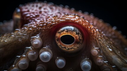 close up of octopus by generative ai