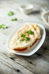 Grilled cheese sandwich with sausage