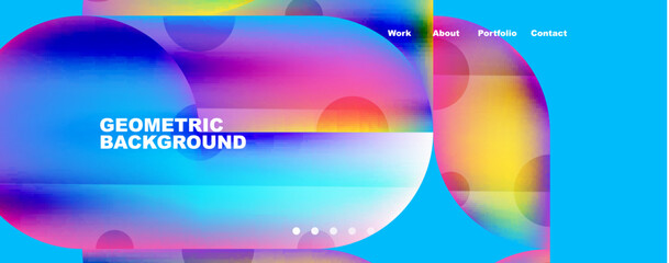 Metallic shiny fluid colors with geometric elements. Geometric abstract background for Wallpaper, Banner, Background, Card, Book Illustration, landing page