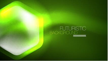 Technology Digital Neon Abstract Background, Abstract Hexagons, Digital Cyberspace, Modern Hi-tech, Science, Futuristic Techno Design Template