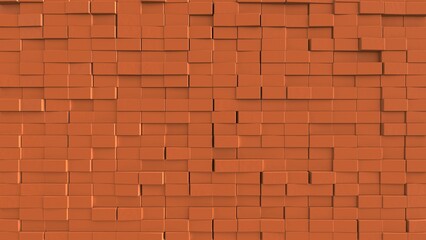 Concept brick wall perspective. Brick wall illuminated by light from daylight. Abstract background Light effect on a serving surface.