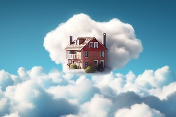 Home Floating on Clouds - Serenity and Elevated Living, Generative AI