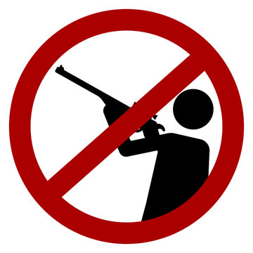 "No hunting allowed" sign / icon