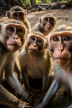 Affen Gruppenfoto
