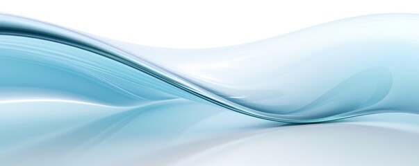 Fototapeta premium Multiple repeated light blue curved glass on white background, soft film light Generative AI