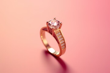 beautiful diamond ring on peach coloured background | luxury jewellery