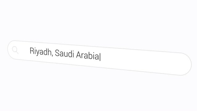 Riyadh, Saudi Arabia On Search Engine - Largest City On The Arabian Peninsula. - close up