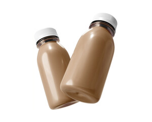 Coffee bottle packaging isolated on transparent background, prepared for mockup, 3D render.