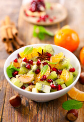 Fresh fruit salad with spices