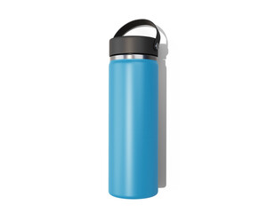 BlankHydro Flask Bottle packaging isolated on transparent background, prepared for mockup, 3D render.