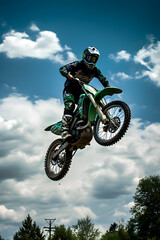 Fototapeta na wymiar Motocross Sprung