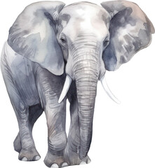 Elephant Watercolor Illustration.Generative AI