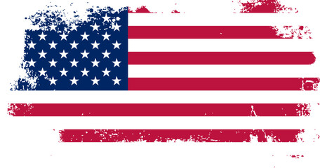 usa flag with grunge texture