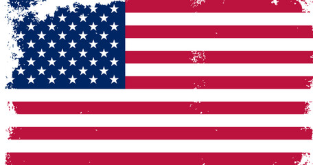 usa flag with grunge texture