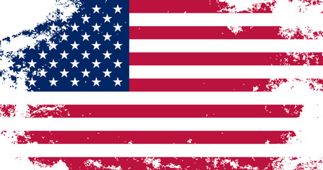 usa flag with grunge texture