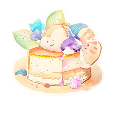 easter cake and eggs