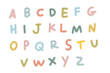 cute and colorful fonts for child learning