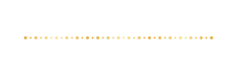Gold Dots Pattern Separator Border, Golden Elegant Romantic Page Text Divider