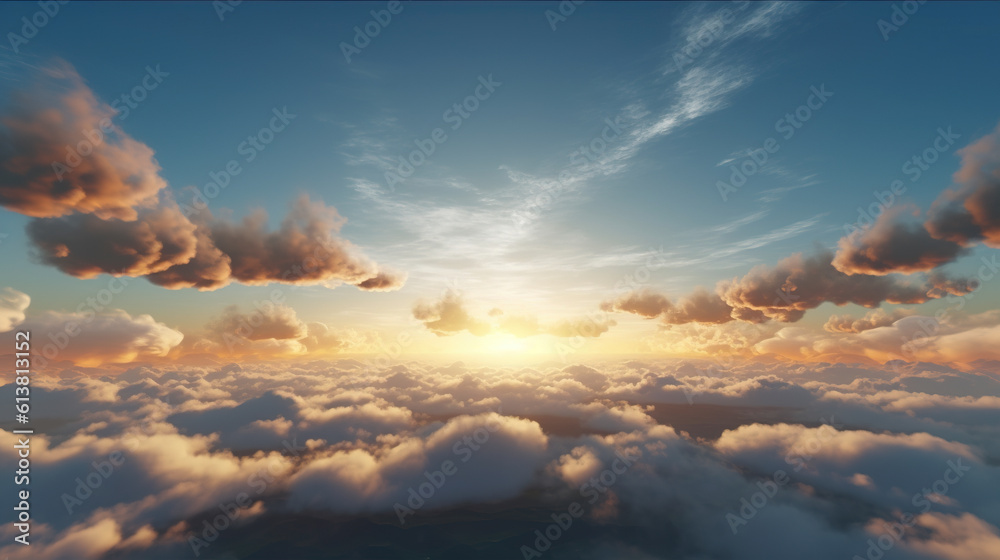 Canvas Prints beautiful sunrise sky background. created with generative ai