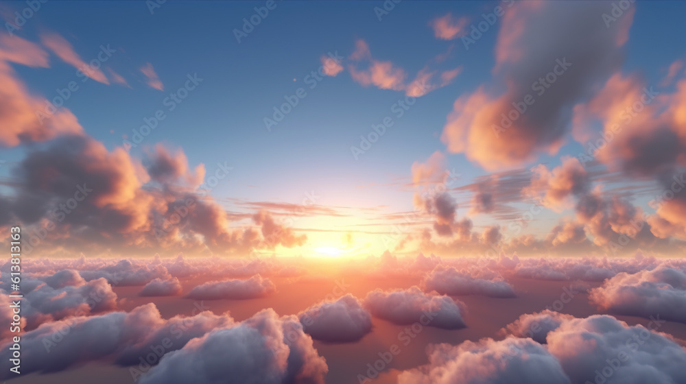 Canvas Prints beautiful sunrise sky background. created with generative ai