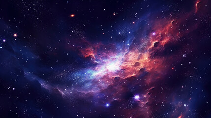 Obraz na płótnie Canvas Galaxy with stars background. Created with Generative AI