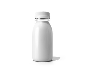 Blank white Milk Coffee bottle packaging isolated on transparent background, prepared for mockup, 3D render.