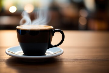 Obraz premium cup of coffee on the table, generative ai