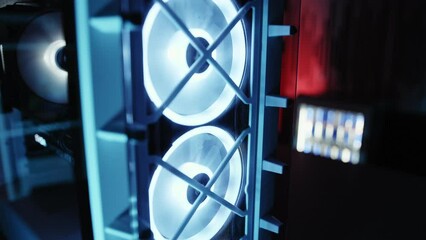 Illuminated Gaming PC Front Fans