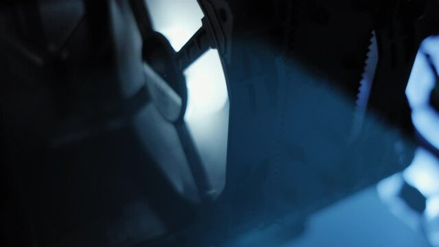 Pan across CPU Cooler in subtly lit Gaming PC