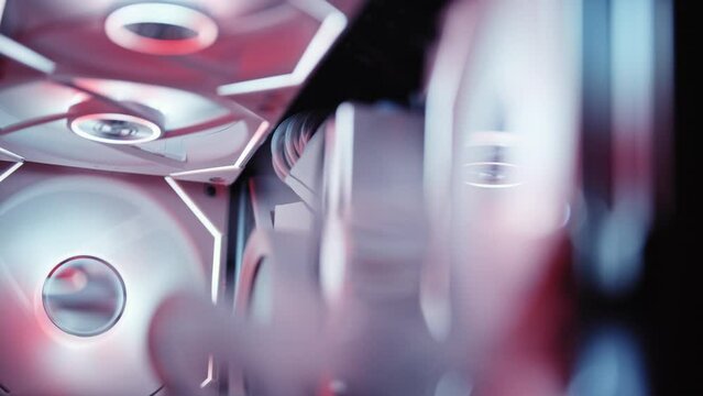 Colorful Gaming Computer Interior Red White