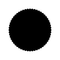 Template for badge. Cutout sticker icon.